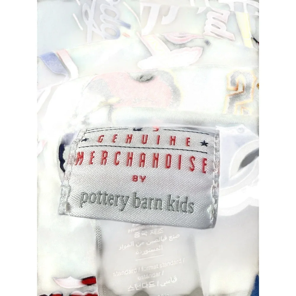 Pottery Barn Kids MLB Organic Cotton Full Fitted Sheet ONLY & Pillowcase Set